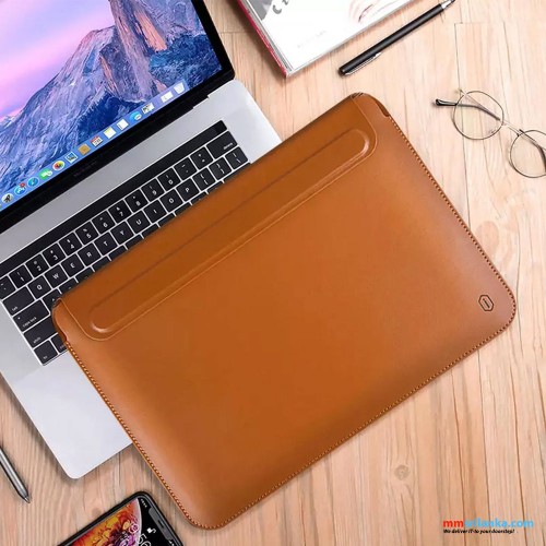 WIWU SKIN PRO 2 PU LEATHER SLEEVE FOR MACBOOK AIR 13" - BROWN